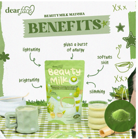 Beauty Milk Matcha | 10 sachets | 180g | Dearface